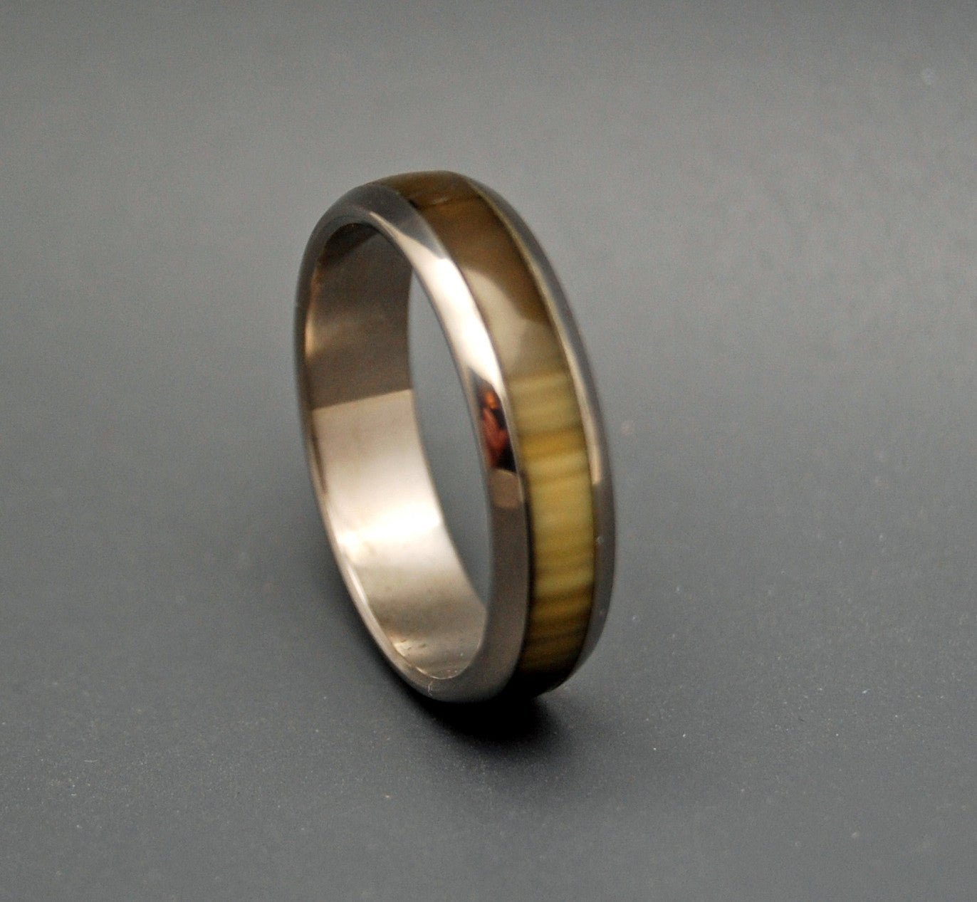 Palomino | Men's Horn & Titanium Wedding Ring - Minter and Richter Designs