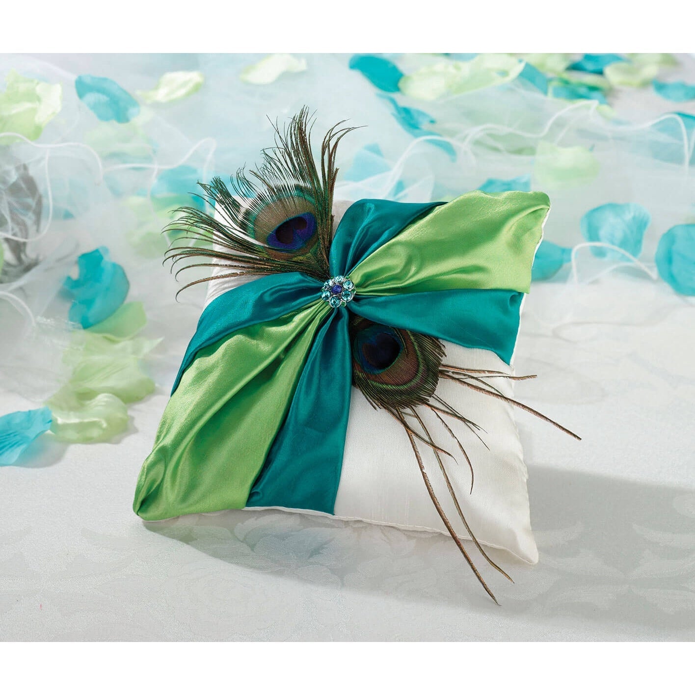 Peacock Ring Bearer Pillow | Ring Pillow - Minter and Richter Designs