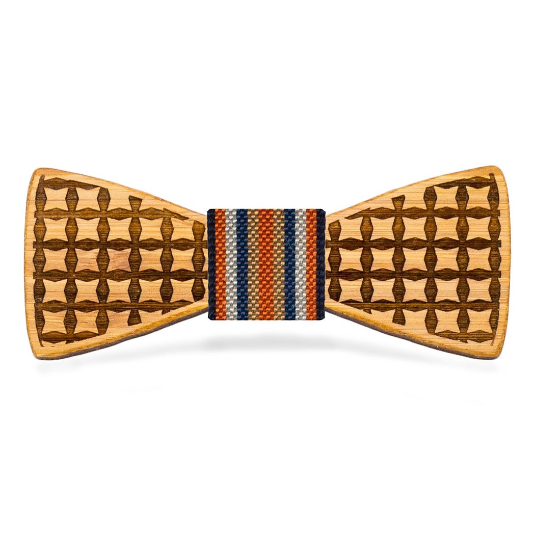 Pinched Squares Bow Tie | Handmade Bamboo Bow Tie - Wedding Gift - Groomsmen Gift - Fathers Day - Minter and Richter Designs