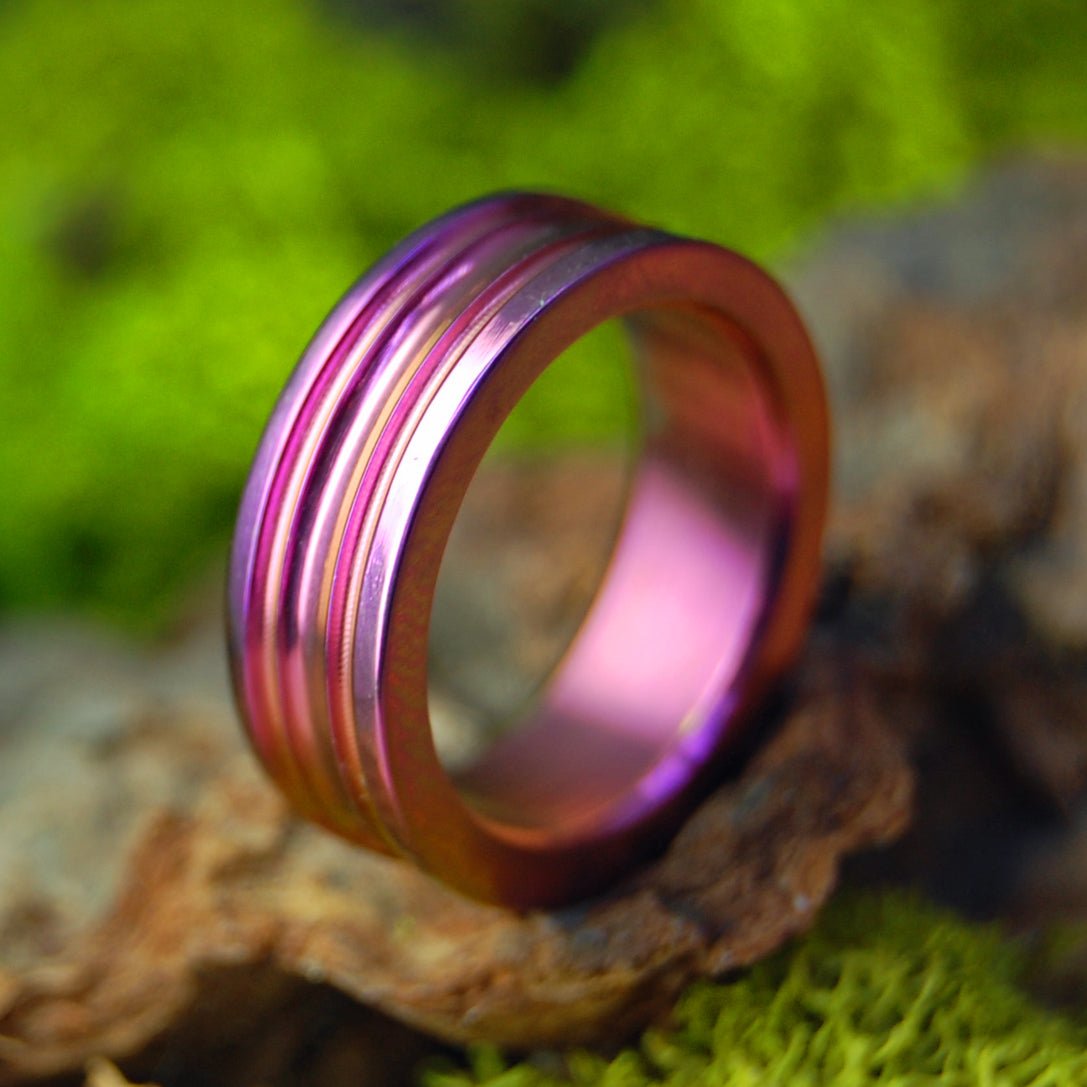 Pink | Size 5 At 6.4mm | Titanium Wedding Ring | On Sale - Minter and Richter Designs