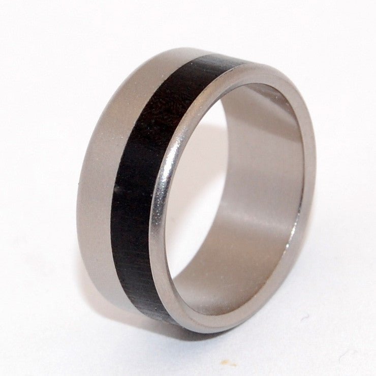 Pistol | Men's Gabon Ebony Wood & Black Titanium Wedding Ring - Minter and Richter Designs