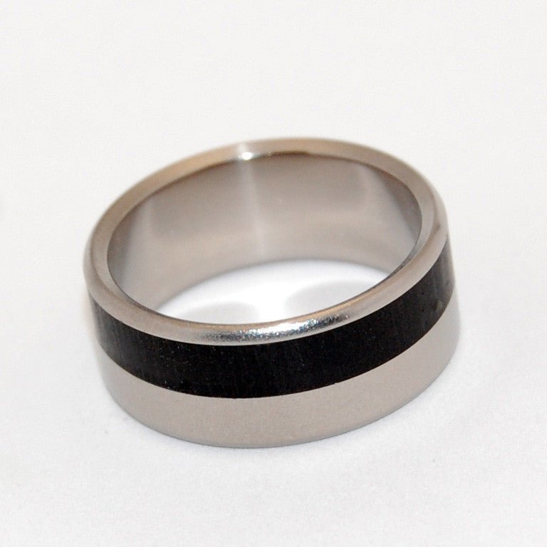 Pistol | Men's Gabon Ebony Wood & Black Titanium Wedding Ring - Minter and Richter Designs