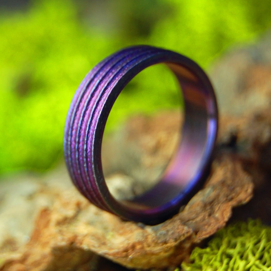 Purple | Size 5 At 4.8mm | Titanium Wedding Ring | On Sale - Minter and Richter Designs