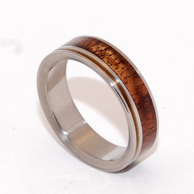 Pu'uwai | Men's Koa Wood & Titanium Wedding Ring - Minter and Richter Designs