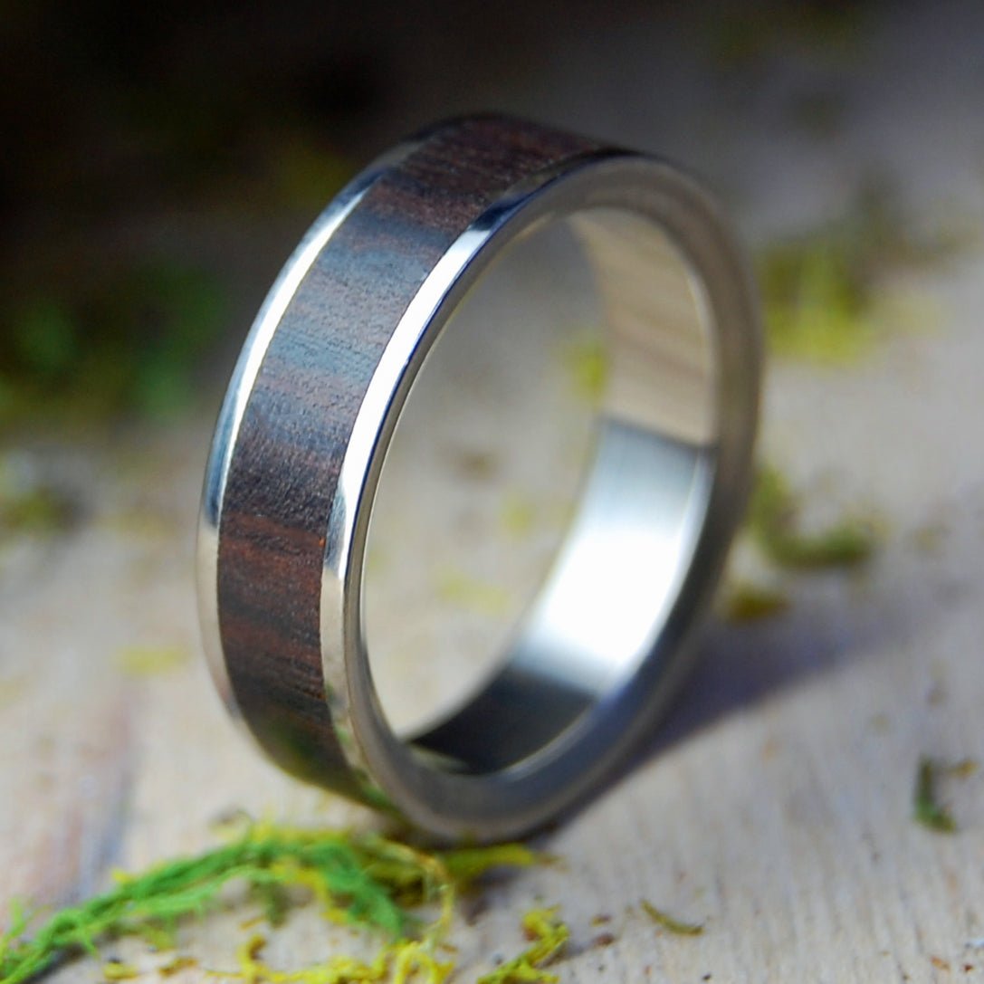 Rosewood | Size 5.5 At 5mm | Rose Wood | Unique Wedding Band | On Sale - Minter and Richter Designs