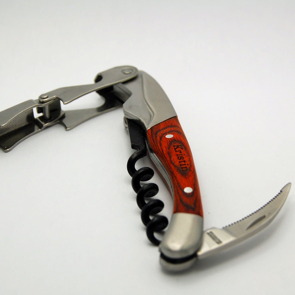 Rosewood Wine Key Cork Screw - Free Engraving! - Minter and Richter Designs