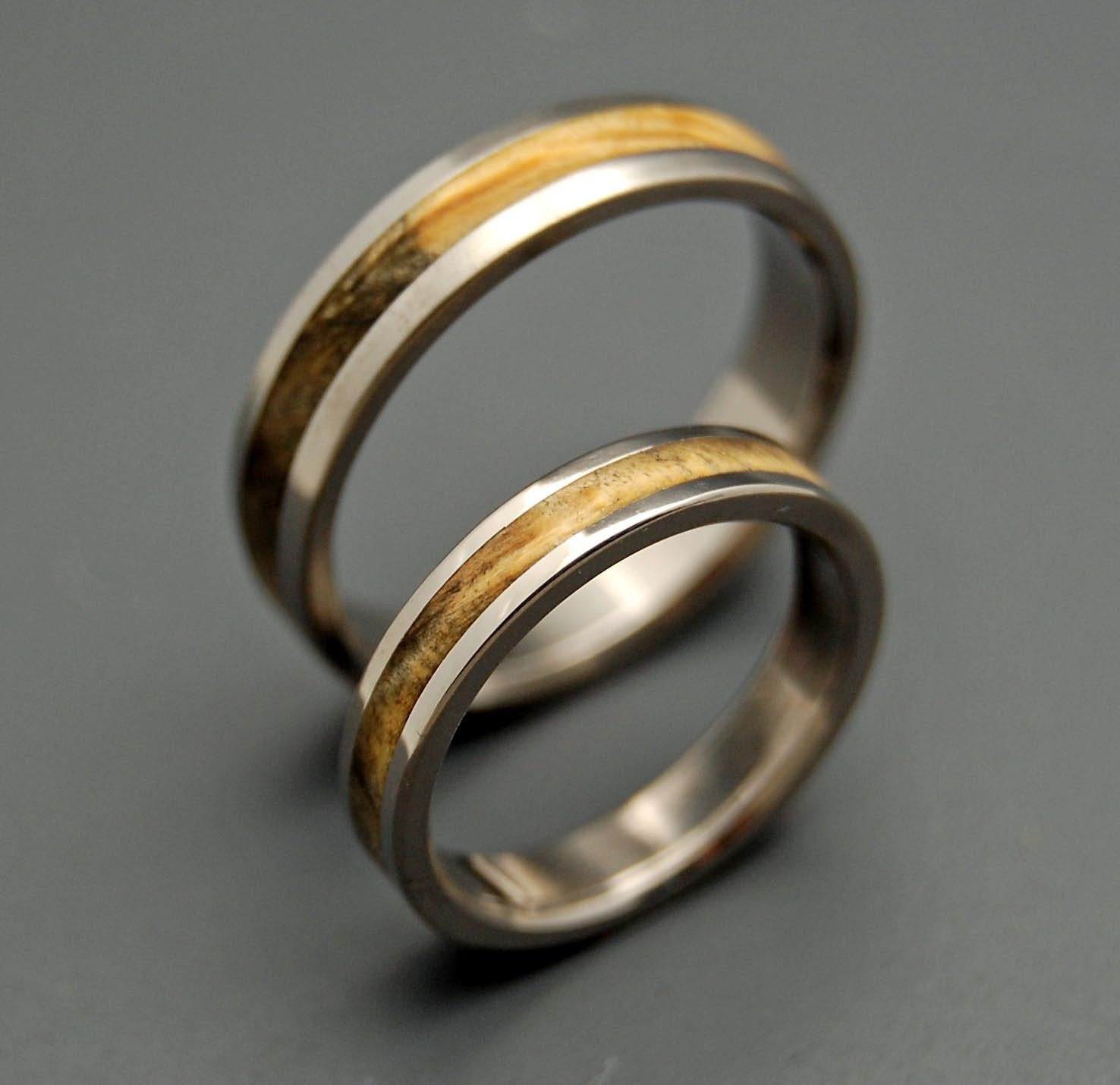Runaway | California Buckeye Wood & Titanium - Unique Wedding Ring - Women's Wedding Ring - Minter and Richter Designs