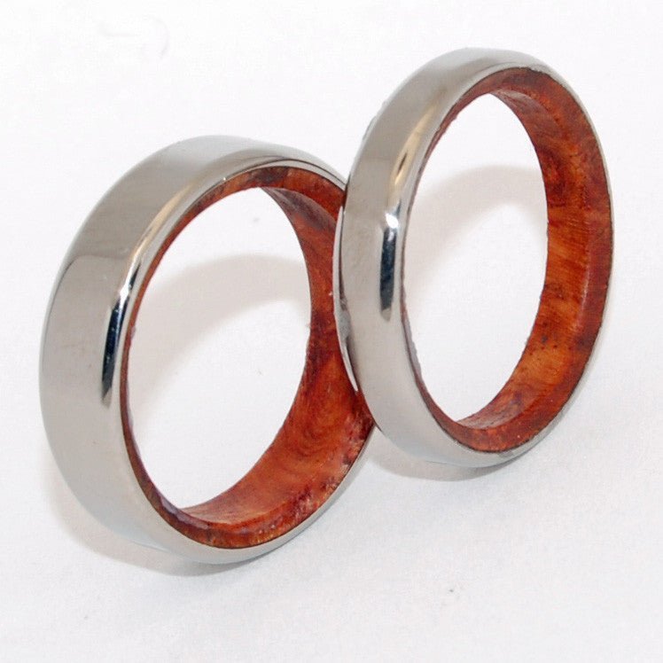 Sanctum | Amboyna Burl Wood & Titanium - Wooden Wedding Ring - Minter and Richter Designs