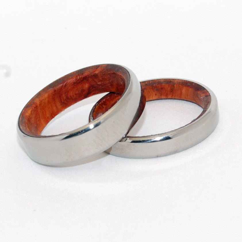 Sanctum | Amboyna Burl Wood & Titanium - Wooden Wedding Ring - Minter and Richter Designs