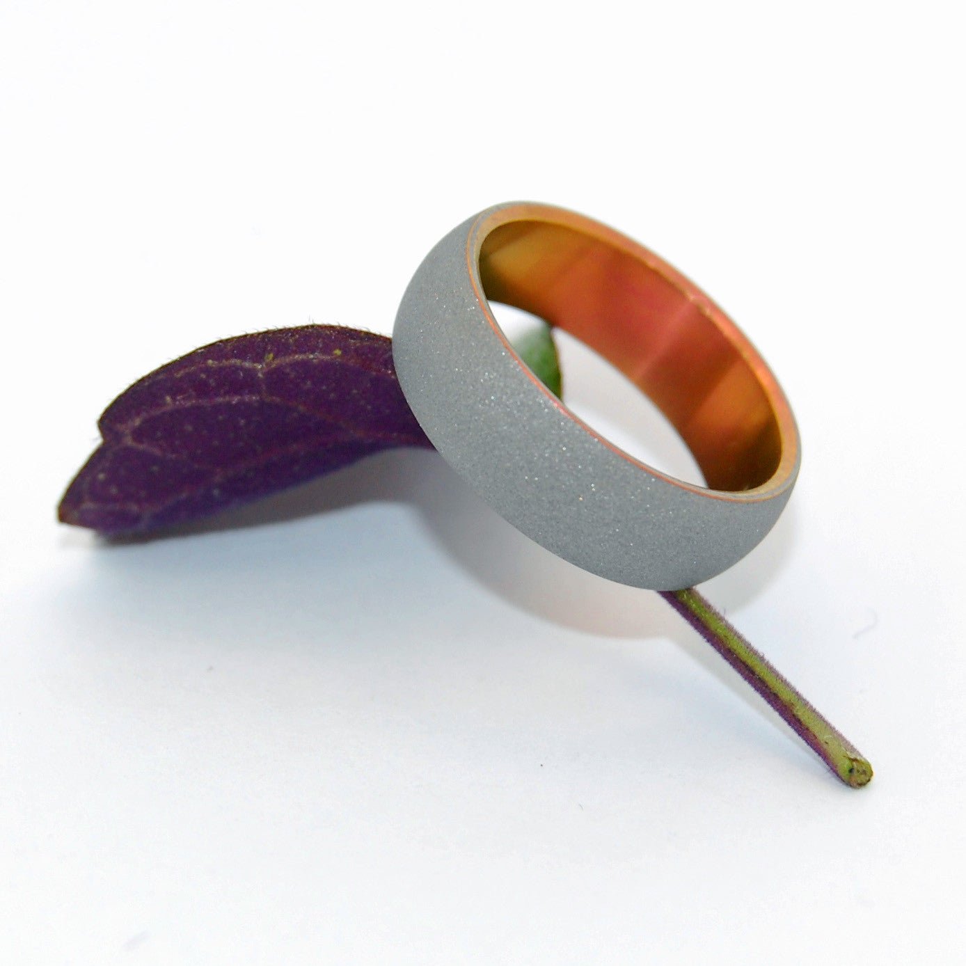 Sandblasted Domed Sunset | Men's Titanium Wedding Ring - Minter and Richter Designs