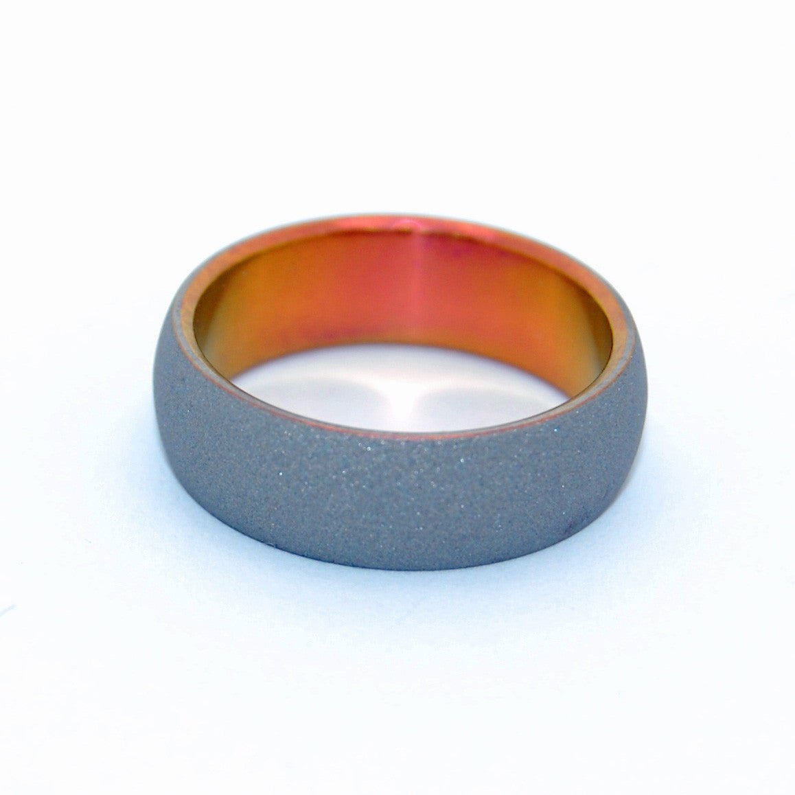Sandblasted Domed Sunset | Men's Titanium Wedding Ring - Minter and Richter Designs
