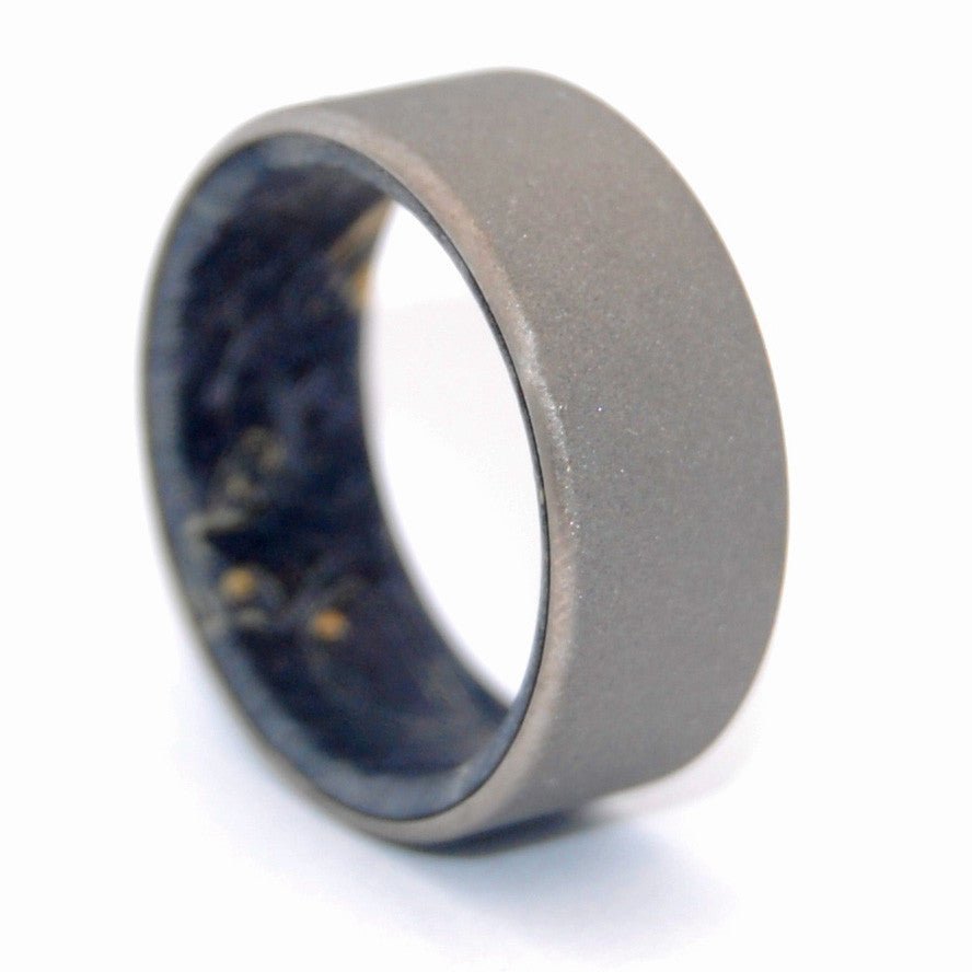Sandblasted Kore | Men's Wood & Titanium Wedding Ring - Minter and Richter Designs