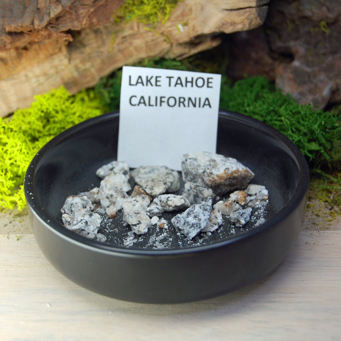 SAPPHIRE LAKE TAHOE | Azurite Stone & Lake Tahoe Rocks - His & Hers Wedding Bands - Stone Wedding Rings - Minter and Richter Designs