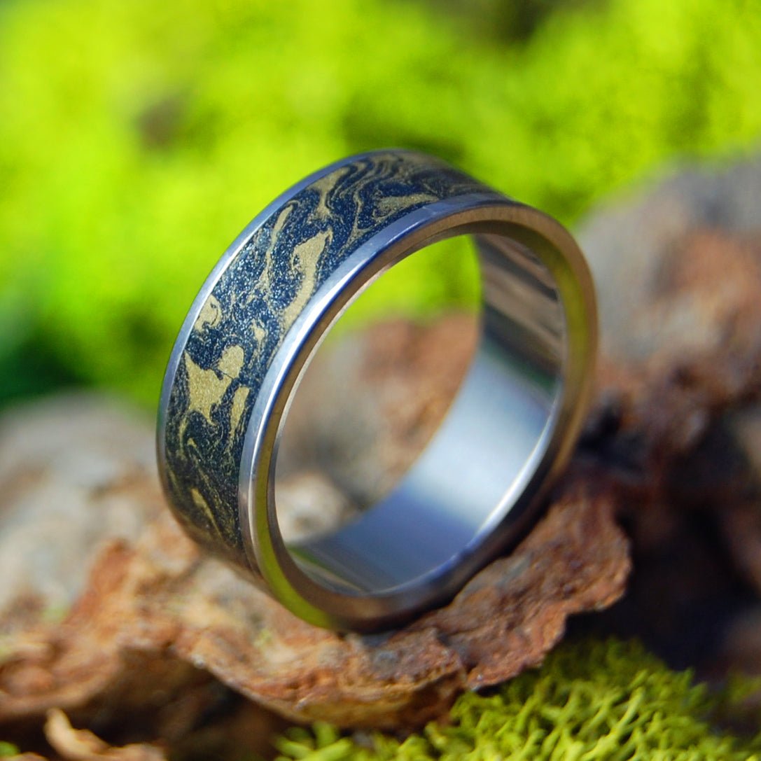 Satori | Size 5.75 At 6.4mm | M3 Mokume | Unique Wedding Band | On Sale - Minter and Richter Designs