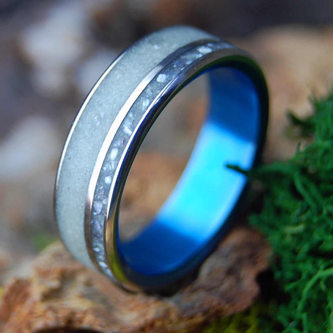 SIESTA BEACH, FLORIDA | Men's Beach Sand, Shells & Titanium Wedding Ring