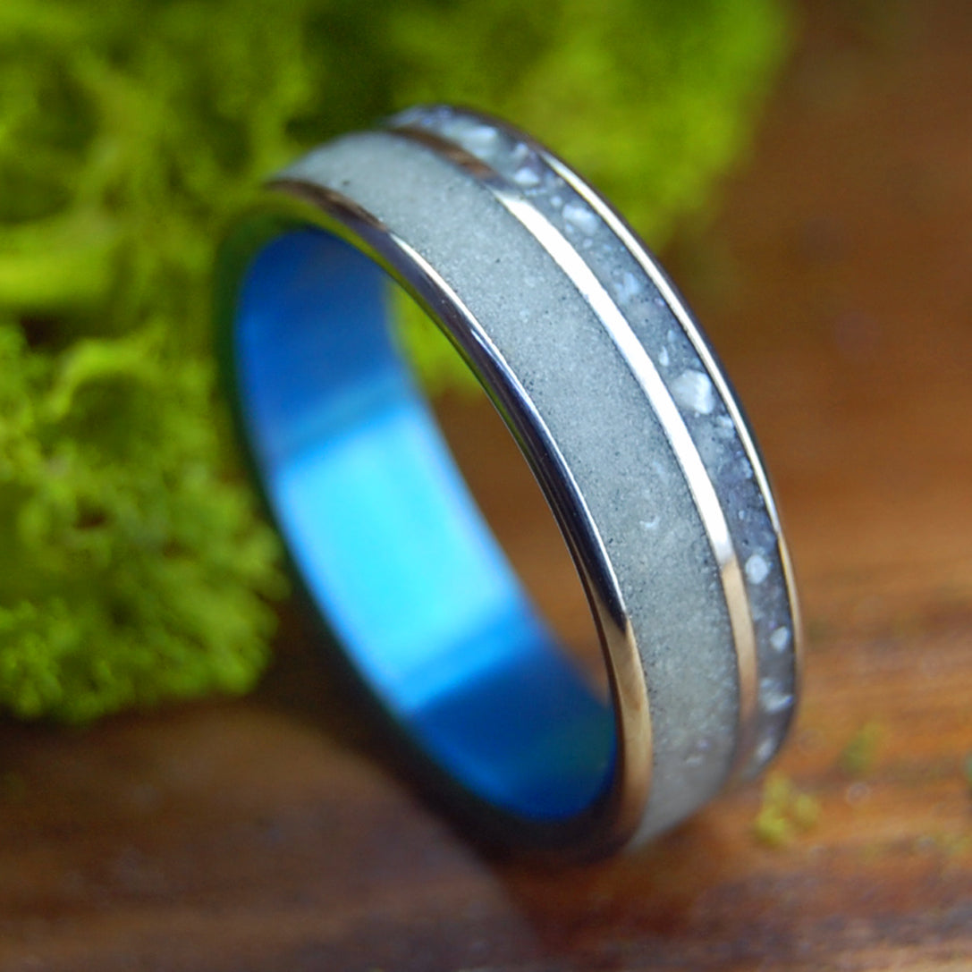SIESTA BEACH, FLORIDA | Men's Beach Sand, Shells & Titanium Wedding Ring