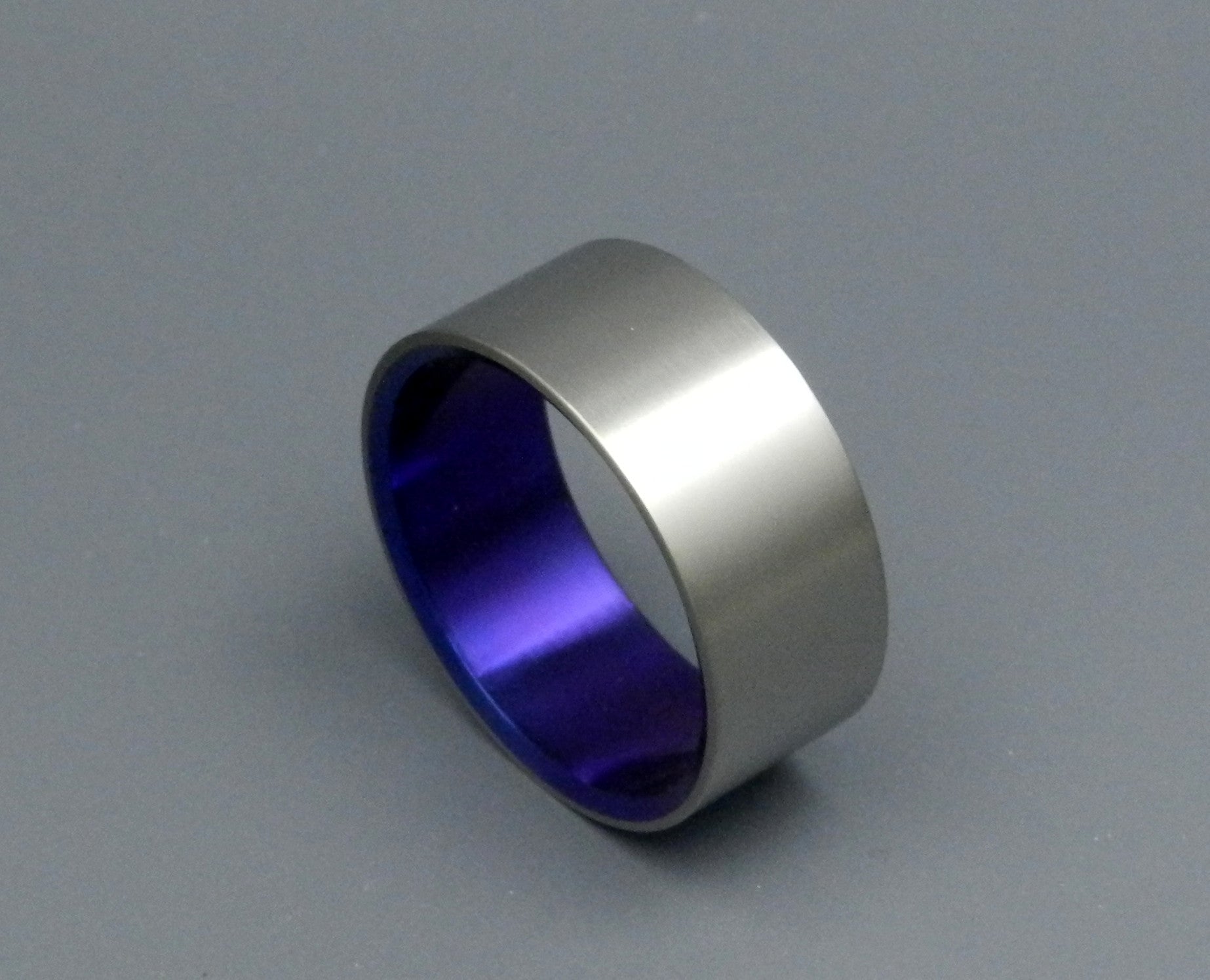 Simple Satin Purple | Men's Satin Purple & Titanium Wedding Ring - Minter and Richter Designs