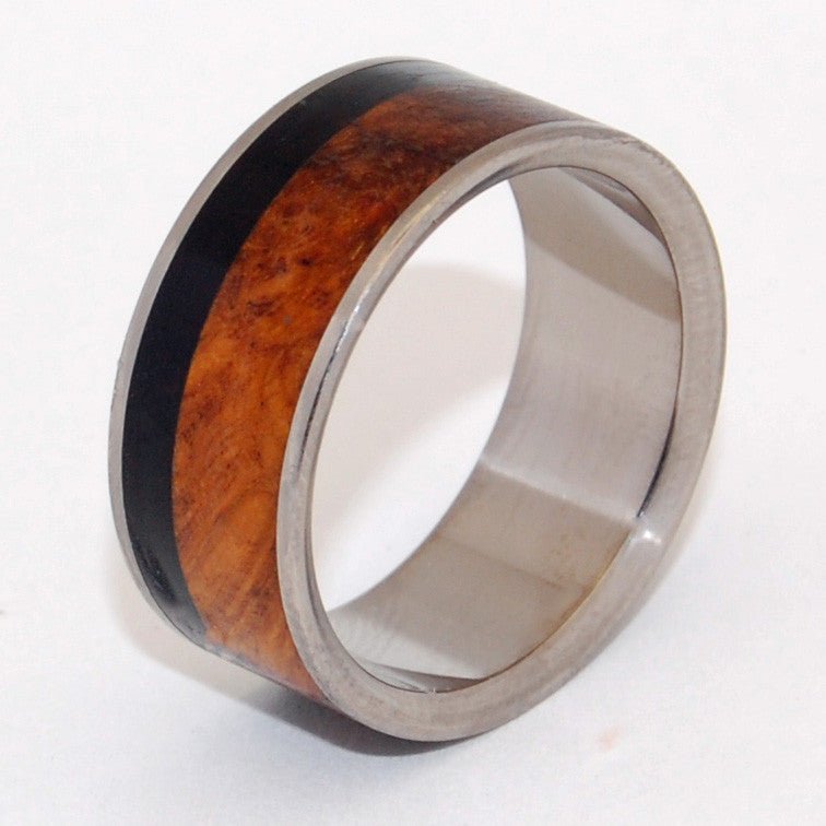 Sonoran | Men's Desert Ironwood & Titanium Wedding Ring - Minter and Richter Designs