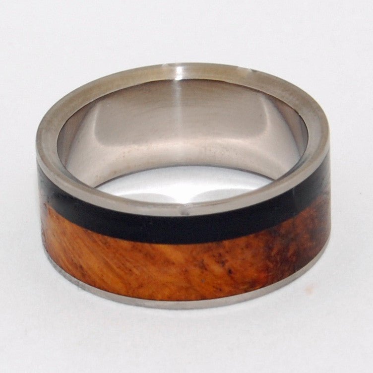 Sonoran | Men's Desert Ironwood & Titanium Wedding Ring - Minter and Richter Designs
