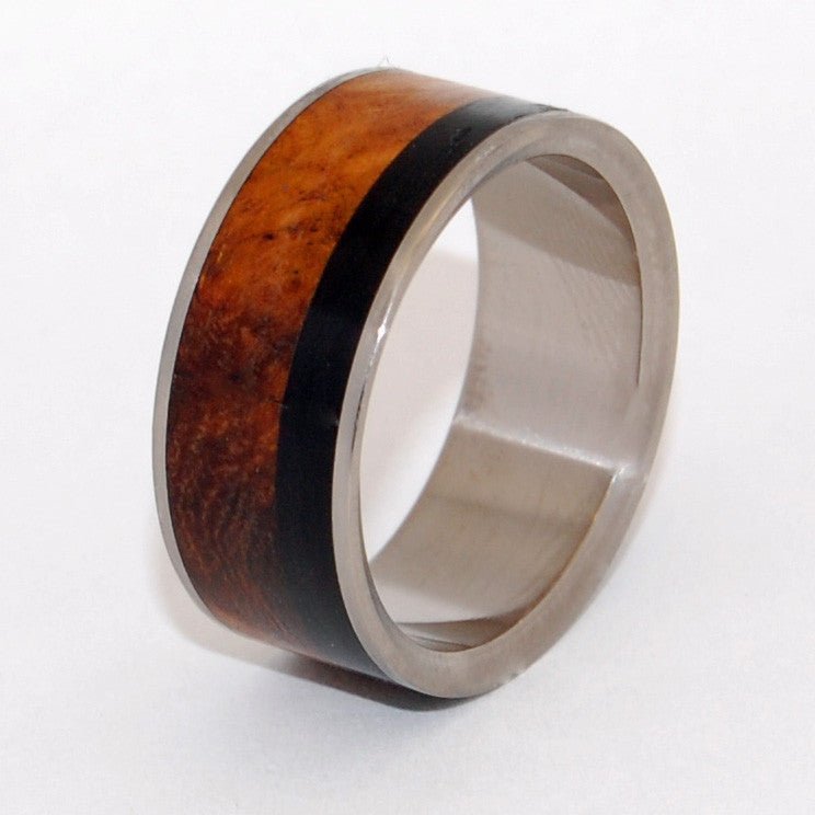 Sonoran | Men's Desert Ironwood & Titanium Wedding Ring - Minter and Richter Designs