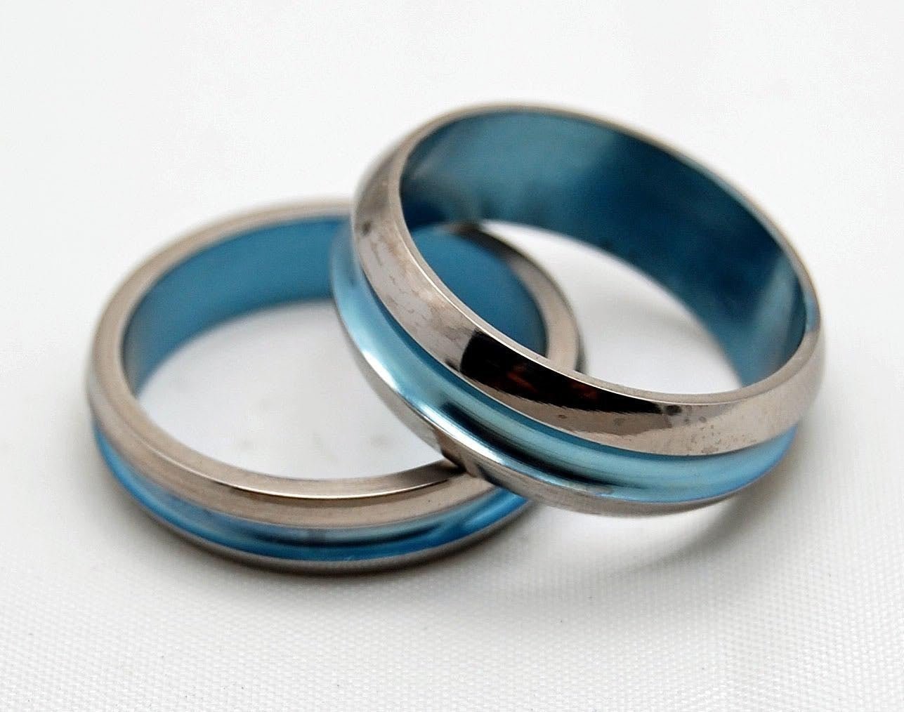 Starboard | Blue Titanium - Unique Wedding Ring Sets - Minter and Richter Designs