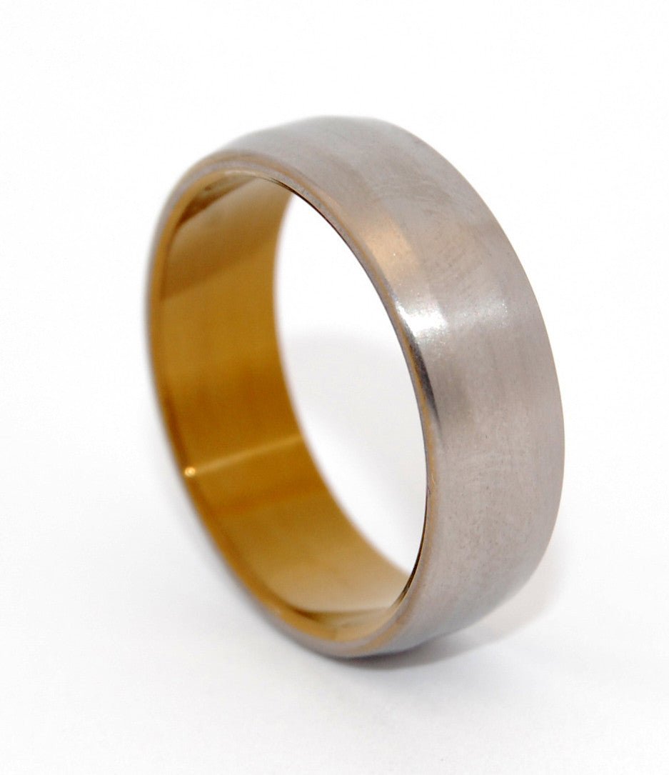 Take Me Home | Men's Glass Bead Blasted Titanium, Bronze Anodizing & Titanium Wedding Ring - Minter and Richter Designs