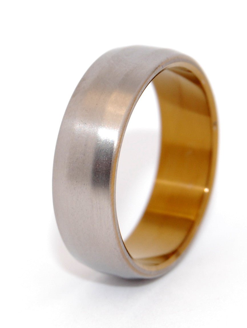 Take Me Home | Men's Glass Bead Blasted Titanium, Bronze Anodizing & Titanium Wedding Ring - Minter and Richter Designs