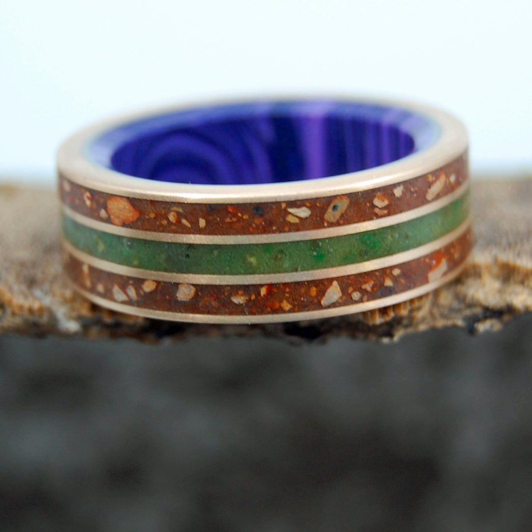 The Good Life | Men's Marijuana, Red Sox Dirt, Woolly Mammoth Tusk & Titanium Wedding Ring - Minter and Richter Designs