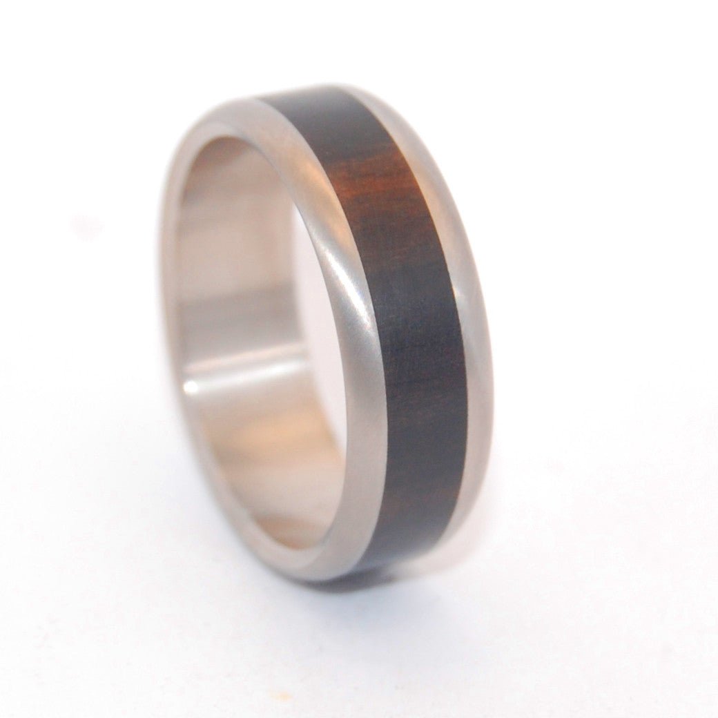 Tunde | Men's African Ebony Wood & Titanium Wedding Ring - Minter and Richter Designs