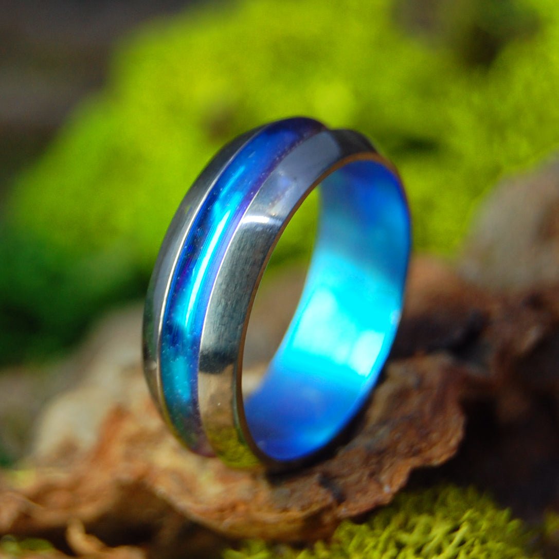 Turquoise Signature | Size 9 At 7mm | Titanium Wedding Ring | On Sale - Minter and Richter Designs