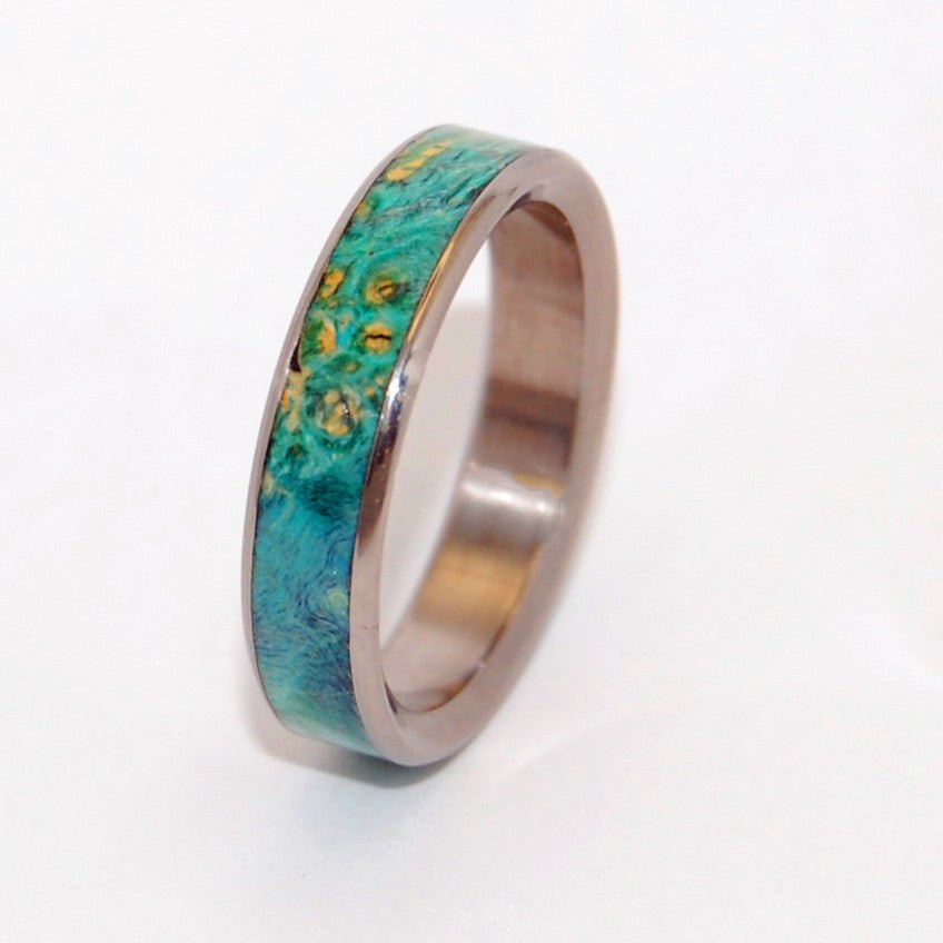 Two Hearts | Men's Wood & Titanium Wedding Ring - Minter and Richter Designs