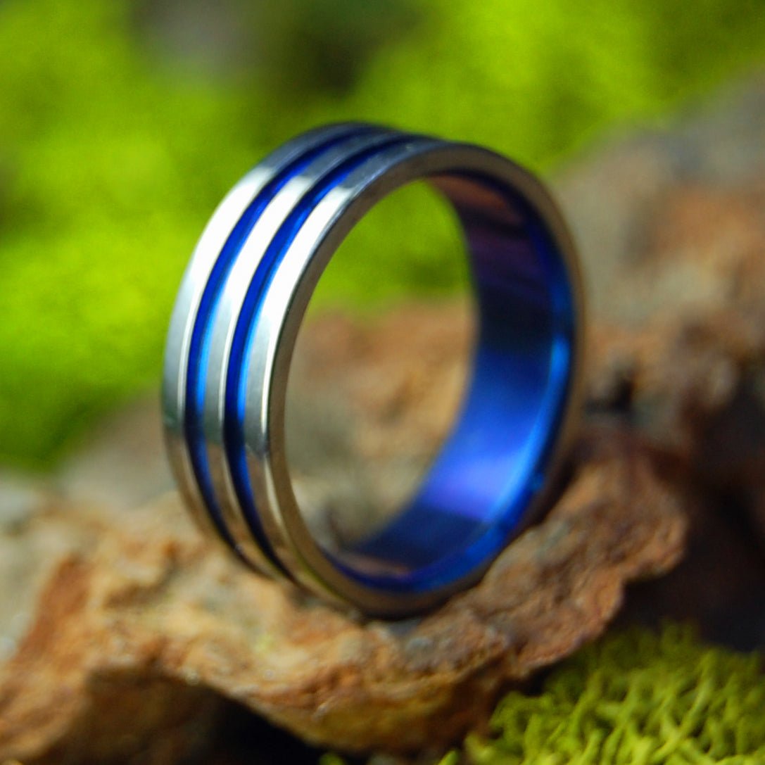 Two Paths | Size 3.75 at 5.4mm | Titanium Wedding Ring | On Sale - Minter and Richter Designs