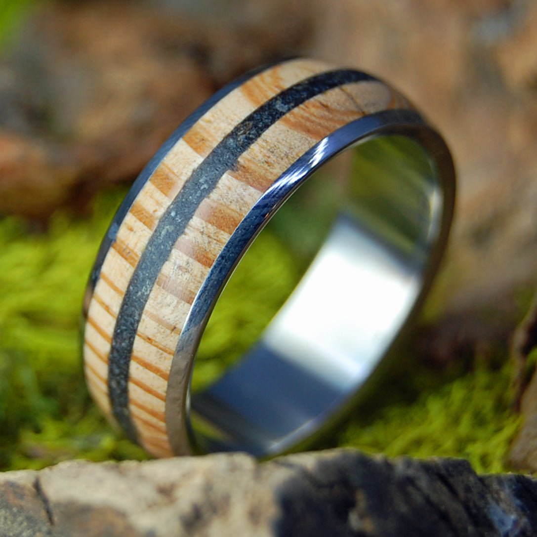 Uss Constitution War Of 1812 | Men's USS Constitution Decking, Boston Sand & Titanium Wedding Ring - Minter and Richter Designs