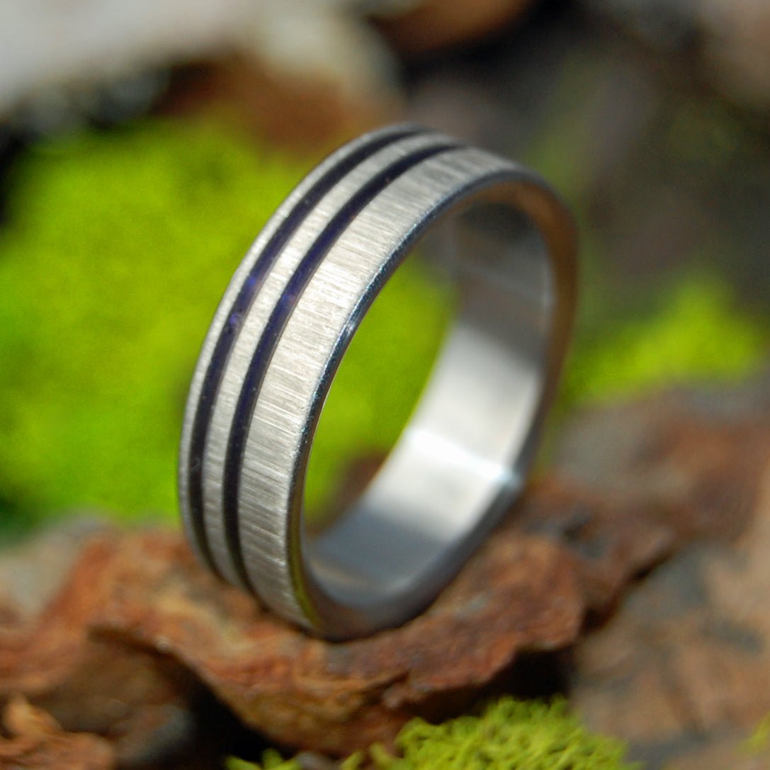 VERTICAL STROKE | Size 9.5 At 6.4mm | Titanium Wedding Ring | On Sale - Minter and Richter Designs