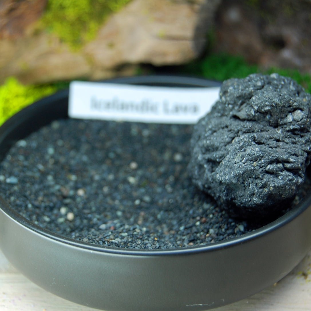 Volcanic Ash And Lava Wider | Icelandic Volcanic Beach Sand And Lava - Unique Wedding Rings - Minter and Richter Designs