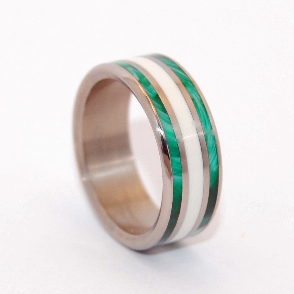 Wells Of Truth | Men's Damascus Steel & Titanium Wedding Ring - Minter and Richter Designs