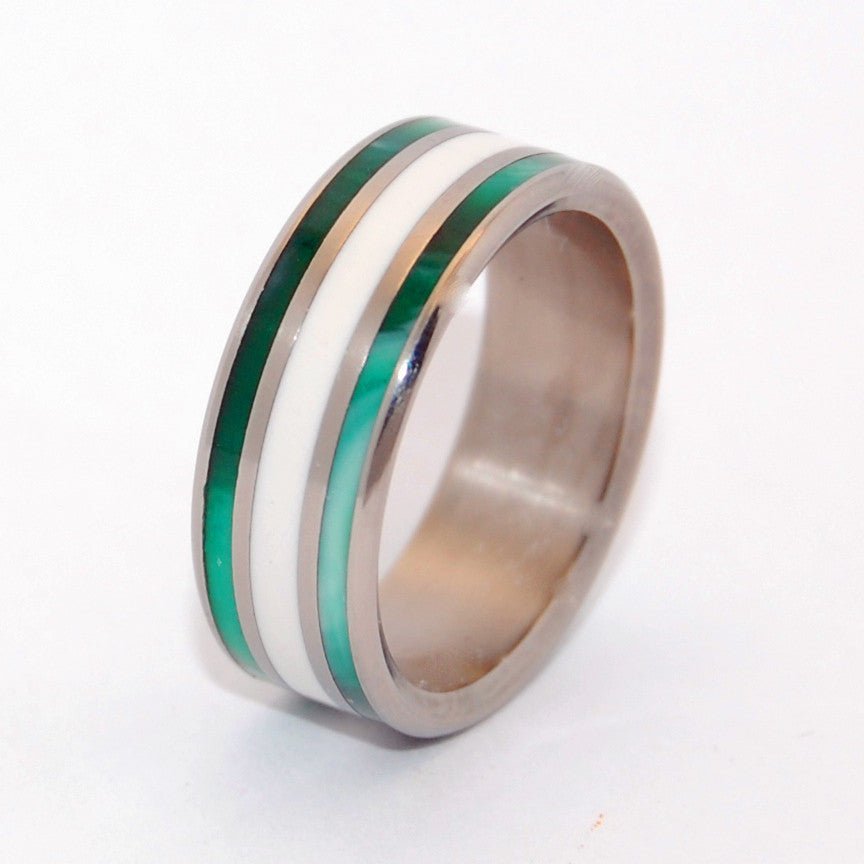 Wells Of Truth | Men's Damascus Steel & Titanium Wedding Ring - Minter and Richter Designs