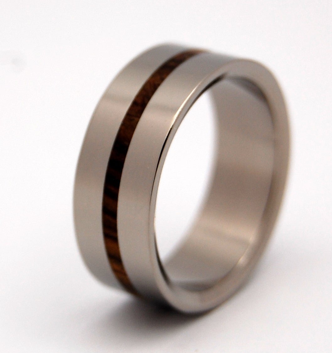 When Lightning Strikes | Men's Cocobolo Wood & Titanium Wedding Ring - Minter and Richter Designs