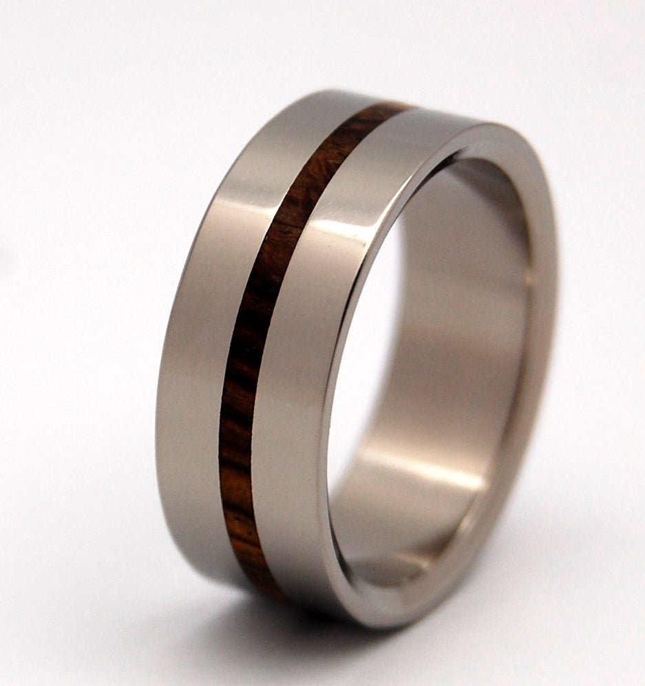 When Lightning Strikes| Size 11.5 At 9.5mm | Cocobolo Wood | Unique Wedding Band | On Sale - Minter and Richter Designs