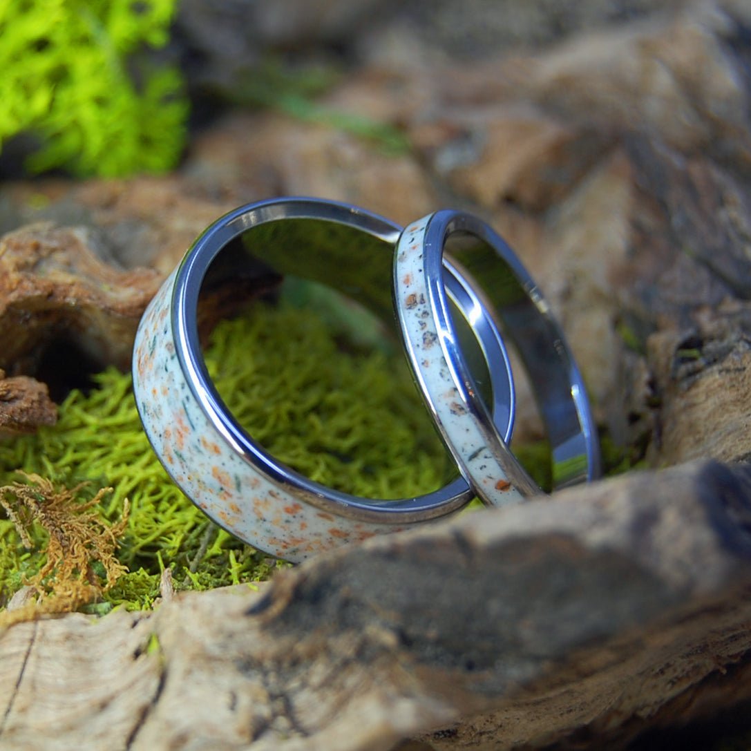 Whitehorse Beach Plymouth MA | Beach Sand and Rocks - Wedding Ring Set - Minter and Richter Designs