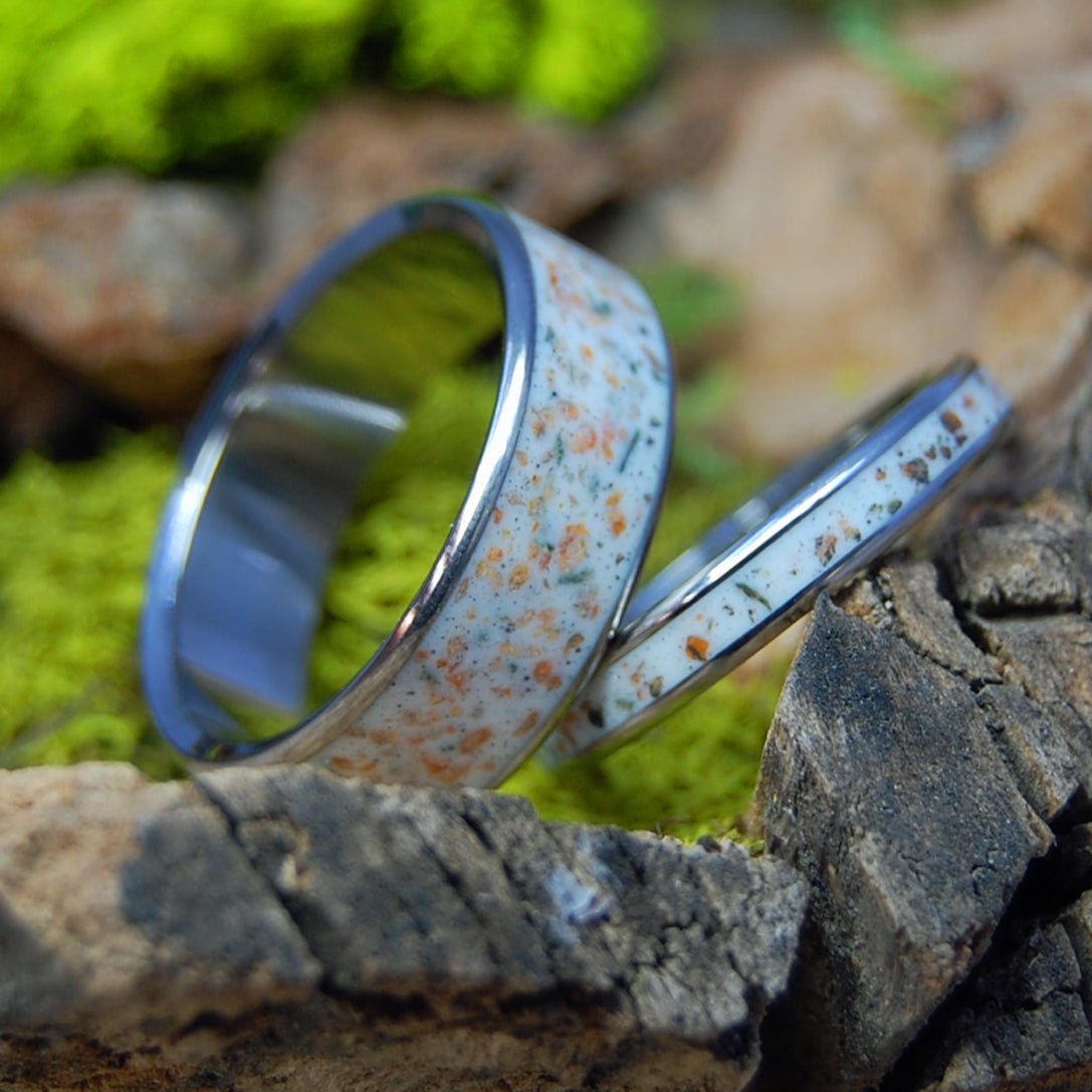 Whitehorse Beach Plymouth MA | Beach Sand and Rocks - Wedding Ring Set - Minter and Richter Designs