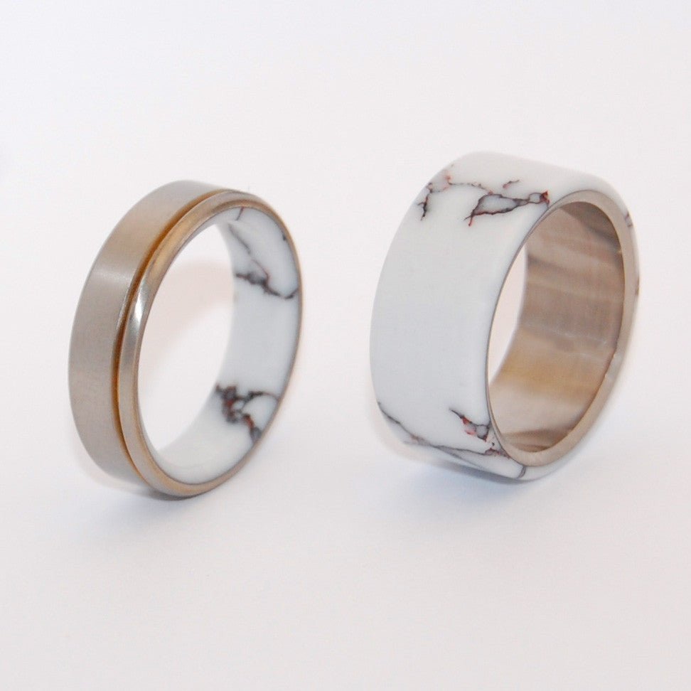 Wild Horse Runs Free | Wild Horse Jasper Stone - Titanium Wedding Rings - Minter and Richter Designs