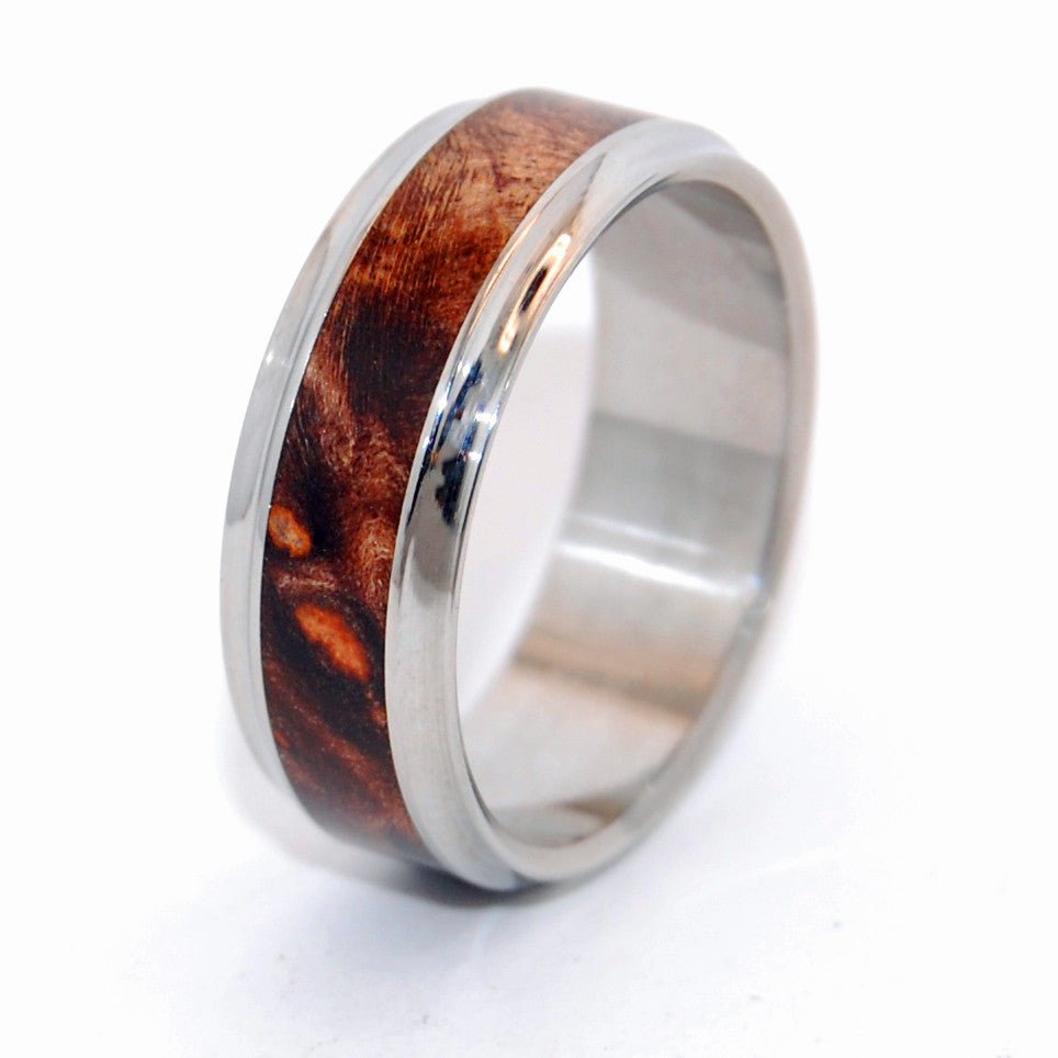 Windham | Men's Dark Maple Wood & Steel Wedding Ring - Minter and Richter Designs