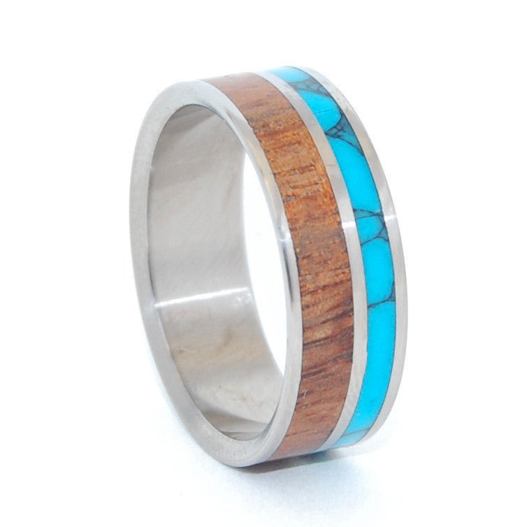 Wings Unite | Men's Wood, Stone & Titanium Wedding Ring - Minter and Richter Designs