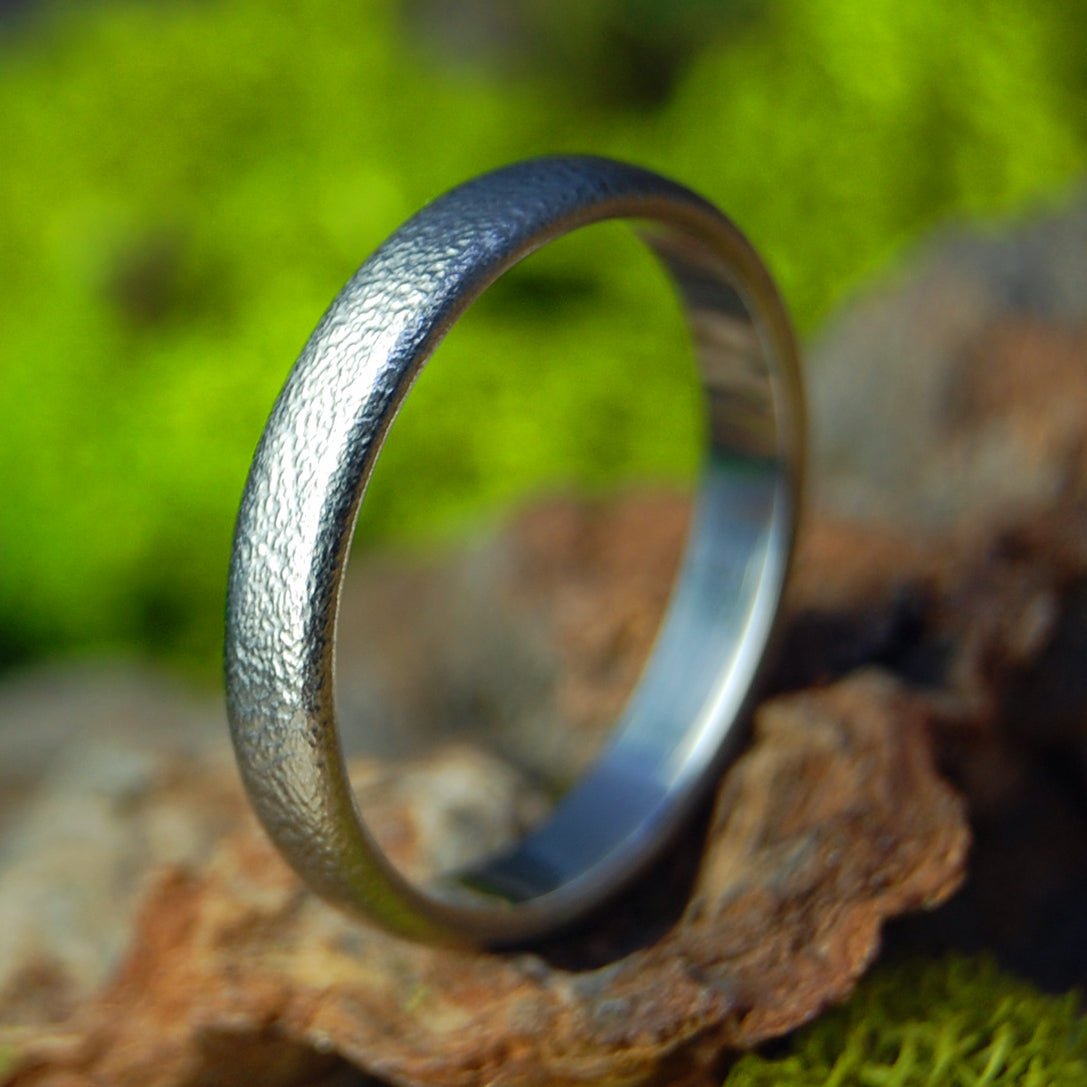 Wire Wheel | Size 9.75 At 3.7mm | Titanium Wedding Ring | On Sale - Minter and Richter Designs