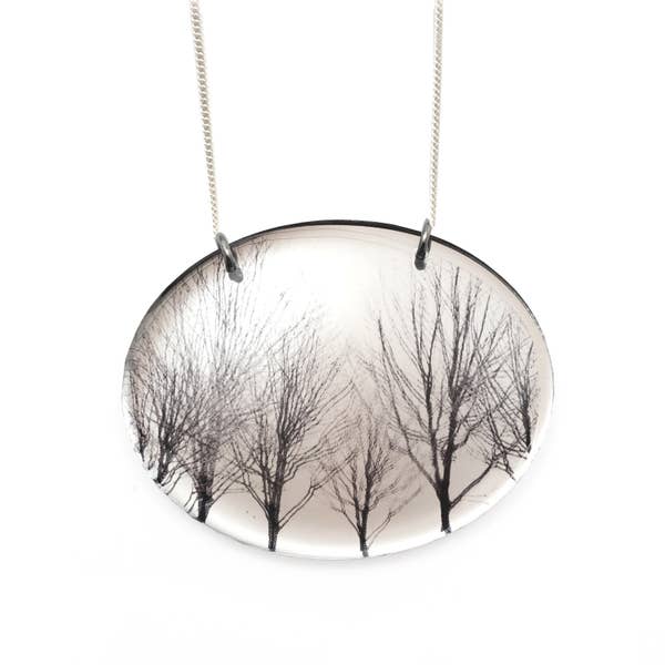 Women's Jewelry - Necklace | Mirror Oval Trees Necklace - Minter and Richter Designs