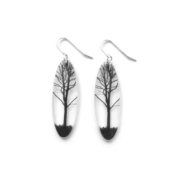 Women's Jewelry, Valentines Day Gift, Wedding Jewelry | Tall Oval City Tree EarRing - Minter and Richter Designs