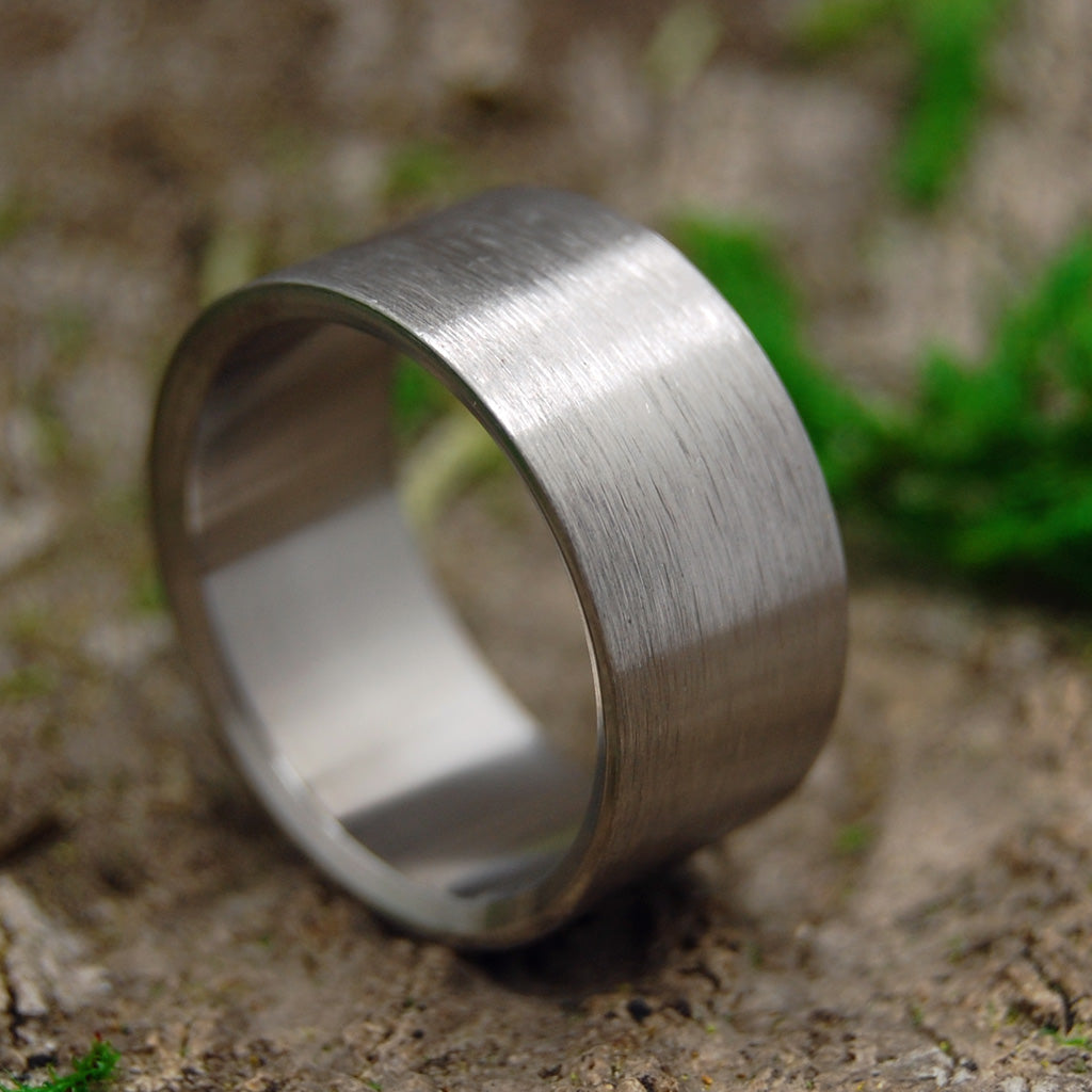 BRUSHED AND NAKED | Pure Titanium Wedding Rings - Minter and Richter Designs