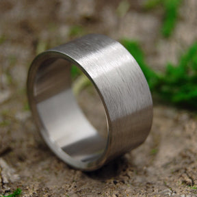 BRUSHED AND NAKED | Pure Titanium Wedding Rings - Minter and Richter Designs