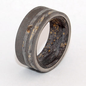 BLACK ONYX | Titanium and Box Elder Wood Wedding Rings - Minter and Richter Designs